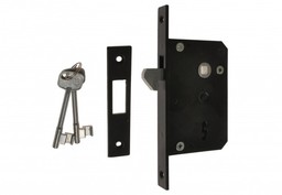 Zamek wpuszczany HAKOWY 56/45 klucz lakier czarny