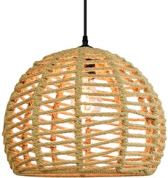 Polux Lampa wisząca ażurowa Otis 316837 industrialna beżowa