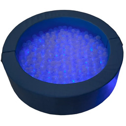 Basen podświetlany LED - okrągły - Kolor: jasnoniebieski