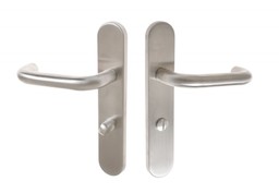 Klamka drzwiowa bezpieczna B-HARKO 225 mm 72WC, stal nierdzewna, trzpień 8mm (komplet)