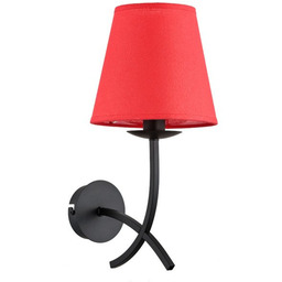 Nowoczesna lampa ścienna MORA RED I czarny śr. 23cm