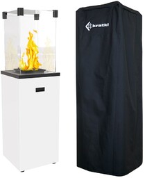 Ogrzewacz gazowy Patio Slim biały 8,2 kW zestaw z