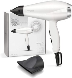 Mocna suszarka do włosów Babyliss Pro 2000W Biała silnik Ac zimny nawiew