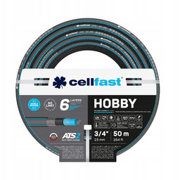 Wąż Ogrodowy 3/4 50M Cellfast Hobby 6 Warstw Nowa Satynowa Wersja