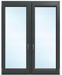 Okno 1535 x 2095 Drzwi Tarasowe Balkonowe Antracyt Dwuskrzydłowe