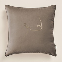 POSZEWKA DEKORACYJNA MADEMOISELLE - BRĄZOWA 40x40