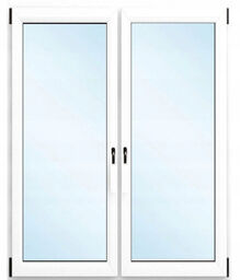 Okno 2035 x 2095 Drzwi Tarasowe Balkonowe Białe Dwuskrzydłowe