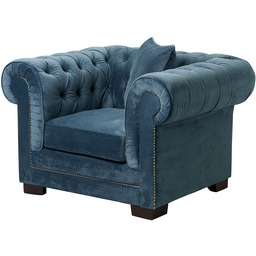 Fotel Chesterfield Classic Velvet Midnight 118x96x77cm, 118 x 96 x 77 cm