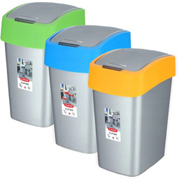 Kosz na śmieci Curver Flip Bin 3 x 50L, wielokolorowy
