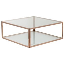 Stolik Qube rose gold 100x100x40cm, 100 x 100 x 40 cm