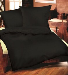 Extrapościel Pościel bawełniana 150x200 czarna 27 Jednobarwna 1 poszewka 50x60