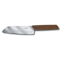 VICTORINOX Swiss Modern Nóż Santoku, 17 cm, drewno orzechowe 6.9050.17KG