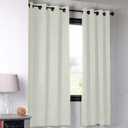 Stof Zasłona zaciemniająca blackout NOTTE śmietanowa 135 x 180 cm zestaw 2 szt.