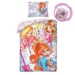 Halantex Pościel bawełniana 140x200 Winx czarodziejki poszewka 70x90 Kids 12