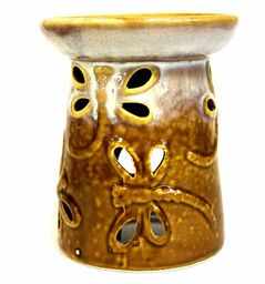 Brązowy Kominek Zapachowy Ceramiczny Ważki