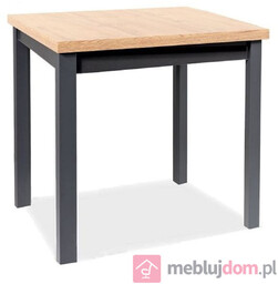 Stół ADAM Signal 65x90, Dąb artisan + czarny
