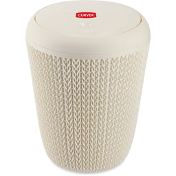 Kosz na śmieci Curver Knit 6L, kremowy