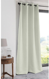 Stof Zasłona zaciemniająca blackout NOTTE śmietankowa 135 x 250 cm zestaw 2 szt.