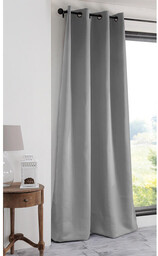 Stof Zasłona zaciemniająca blackout NOTTE szara 135 x 250 cm zestaw 2 szt.