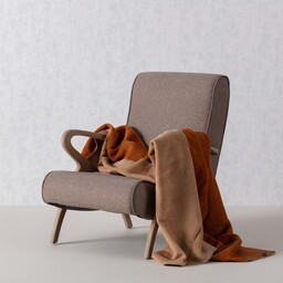 Koc Cosy Home 150x200cm Cognac&Beige, 150 x 200 cm