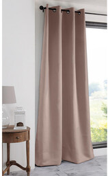 Stof Zasłona zaciemniająca blackout NOTTE pudrowa 135 x 250 cm zestaw 2 szt.