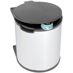 BRABANTIA Kosz na śmieci do zabudowy De Luxe bezdotykowy, wyjmowane wiadro, stal 15L Srebrny Zyskaj