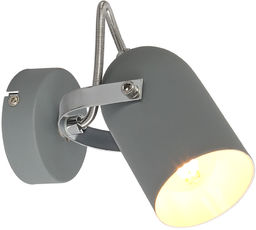 Candellux GRAY kinkiet lampa ścienna szara regulacja kąta nachylenia klosza 1X40W E14 7cm