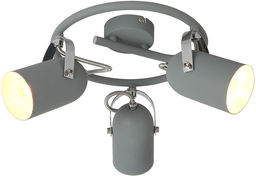 Candellux GRAY 98-66497 plafon lampa sufitowa szary możliwość regulacji kąta nachylenia klosza 3X40W E14 42cm