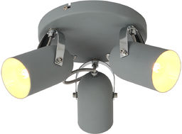 Candellux GRAY 98-66503 plafon lampa sufitowa szara możliwość regulacji kąta nachylenia klosza 3X40W E14 32cm