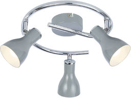 Candellux JULIE 98-66633 plafon lampa sufitowa spirala szary regulacja klosza 3X40W E14 42cm