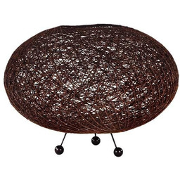 Lampa stołowa pleciona ABAKA wenge śr. 32cm