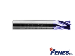 FENES Frez trzpieniowy do metalu 10 mm 4-ostrzowy krótki walcowo-czołowy chwyt walcowy DIN6527-K VHM TiAIN 0641-512-910-255