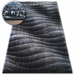 Dywan Shaggy SPACE 3D B222 ciemny szary 80x150 cm