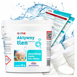 Aktywny Tlen do Basenu Jacuzzi Spa Chemia Basenowa bez Chloru Tabletki 3 Kg