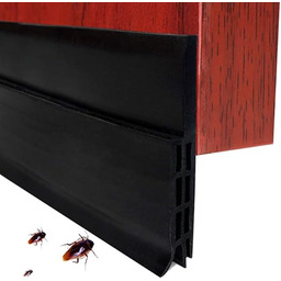 EXTSUD Samoprzylepna uszczelka do drzwi, taśma uszczelniająca, stoper zatrzymujący owady i ochrona przed przeciągiem, odporna na warunki atmosferyczne, silikonowa uszczelka akustyczna, 100 x 5 cm