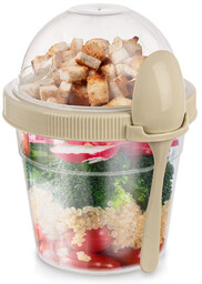 Pojemnik kubek na jogurt z łyżeczką lunchbox 400 ml