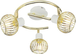 Candellux OSLO 98-61829 plafon lampa sufitowa biały+złoty 3X40W E14 regulacja klosza 42cm