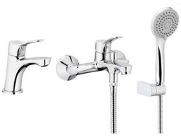 KFA Zestaw MORRIS bateria umywalkowa + wannowa + natrysk punktowy chrom 5241-003-00