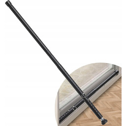 Blokada do drzwi regulowany drążek bezpieczeństwa czarny 128 cm uniwersalny