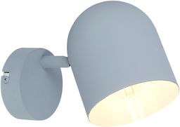 Candellux AZURO 91-63205 kinkiet lampa ścienna szary mat metalowy klosz 1X40W E27 10cm