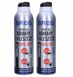 2X Bros SPRAY NA KOMARY KLESZCZE 50% DEET 180ml