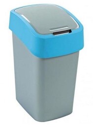 CURVER Kosz na śmieci "FLIP BIN" 25 l srebrny/niebieski