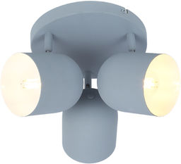 Candellux AZURO 98-63236 plafon lampa sufitowa szary mat metalowy klosz 3X40W E27 32cm