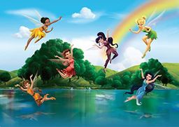 AG Design Disney Fairies Wróżki, fototapeta, 4 części, wielokolorowy 360 x 270 cm