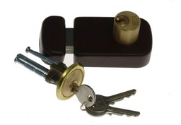 Zamek wierzchni dwubębenkowy LOB TB52 brąz