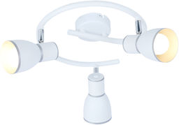 Candellux FIDO 98-63380 plafon lampa sufitowa spirala metalowy klosz biała+chrom 3X40W E14 43cm