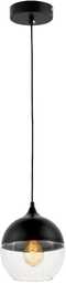 LAMPA WISZĄCA LOFT CZARNO-PRZEZROCZYSTA ALBION LUMINA DECO