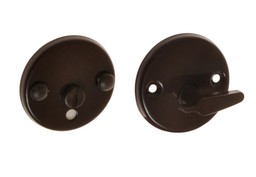 Szyld drzwiowy blokada WC brązowa