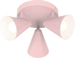 Candellux AMOR 98-68811 plafon lampa sufitowa jasny róż metalowy klosz regulacja 3X40W E14 10cm
