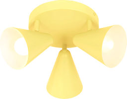 Candellux AMOR 98-68828 plafon lampa sufitowa metalowy klosz regulacja bananowy 3X40W E14 34cm
